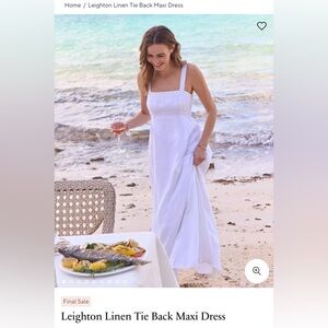 Southern Tide Leighton Linen Tie Back Maxi